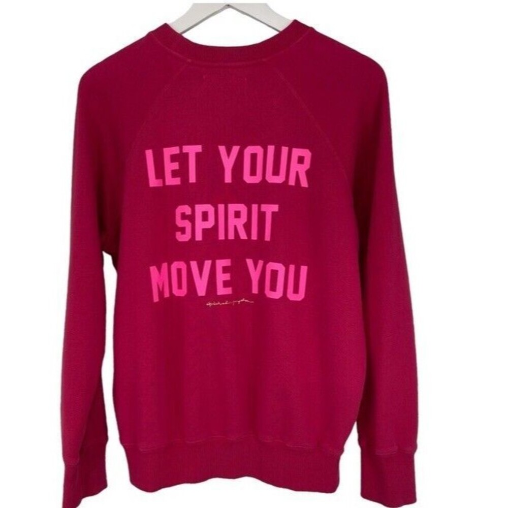 Peloton x Spiritual Gangster Crewneck Sweater Small Back Graphic Terri Cotton